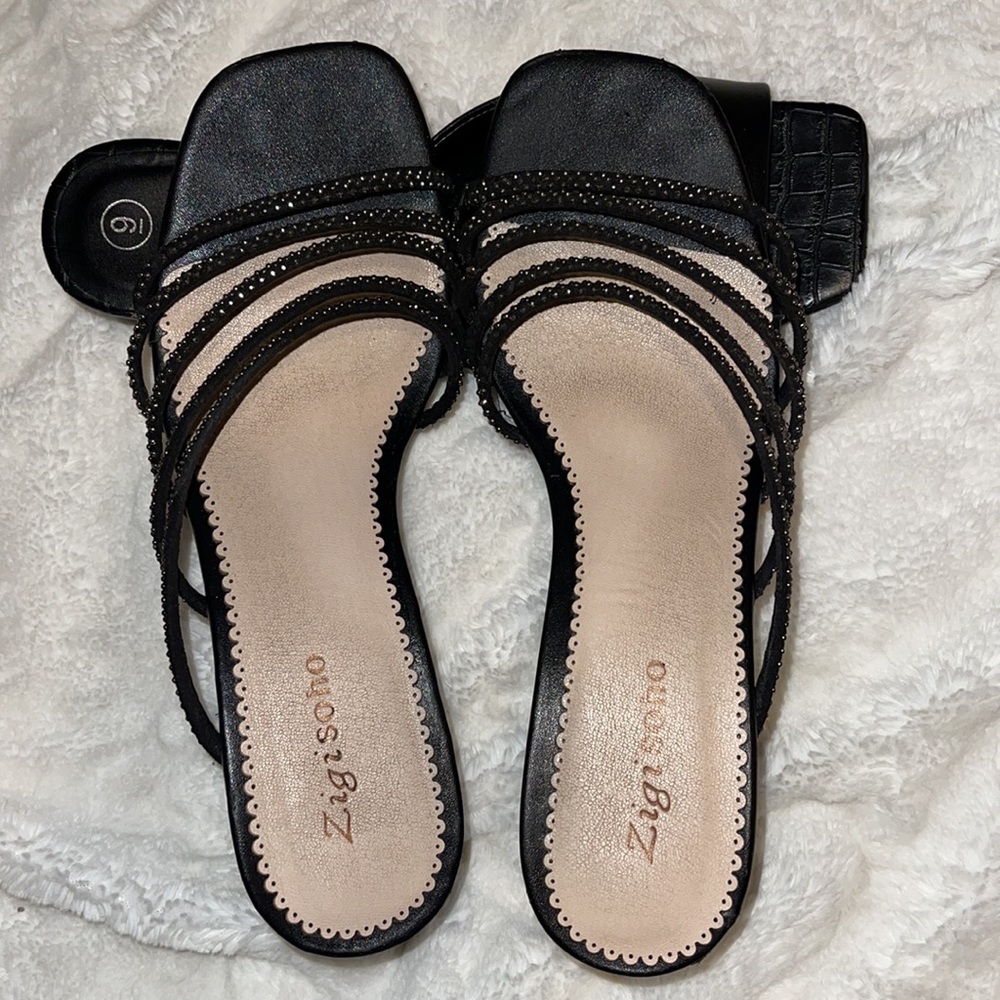 Black Slip On Heels
